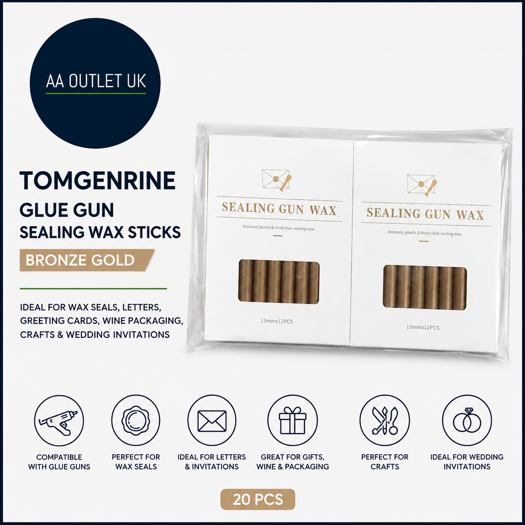 Tomgenrine Glue Gun Sealing Wax Sticks Ideal Wax Seals Letters Bronze Gold New