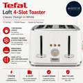 Tefal Loft TT760140 4 Slot Toaster 7 Browning Levels Stop Reheat Functions