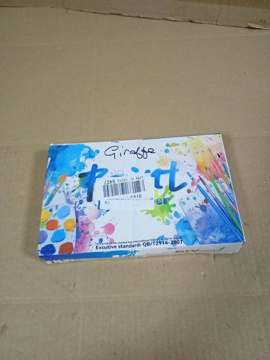 Tishiron Giraffe Paint By Numbers Adults Beginner DIY Kit 16x20in Frameless