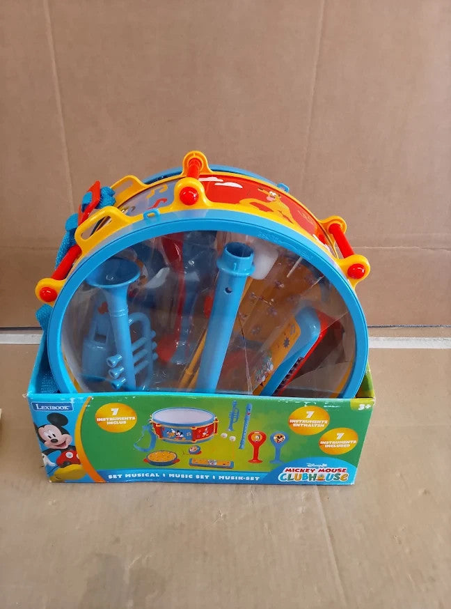LEXIBOOK Mickey Mouse Musical Instrument Set Kids Music Toy Blue Red Design