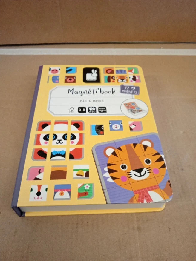 Janod Magnéti'Book Mix Match Magnetic Educational Animal Game Magnets 3+ Durable
