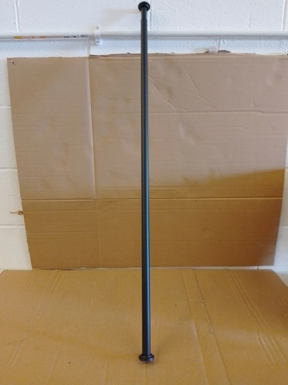 HomeTelescopic Shower Rail Black 1020x41cm Extends 105cm To 194cm