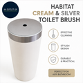Habitat Toilet Brush Holder 38.5x9.5x9.5cm Cream And Silver