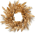 Briful 16in Christmas Wreath Gold Door Artificial Magnolia Leaf 40x40x10cm New