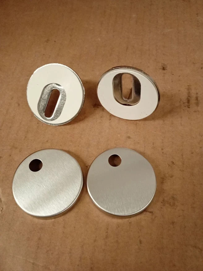 Round Door Escutcheon Keyhole Cover Plates Fixings Lock Hardware Set Design