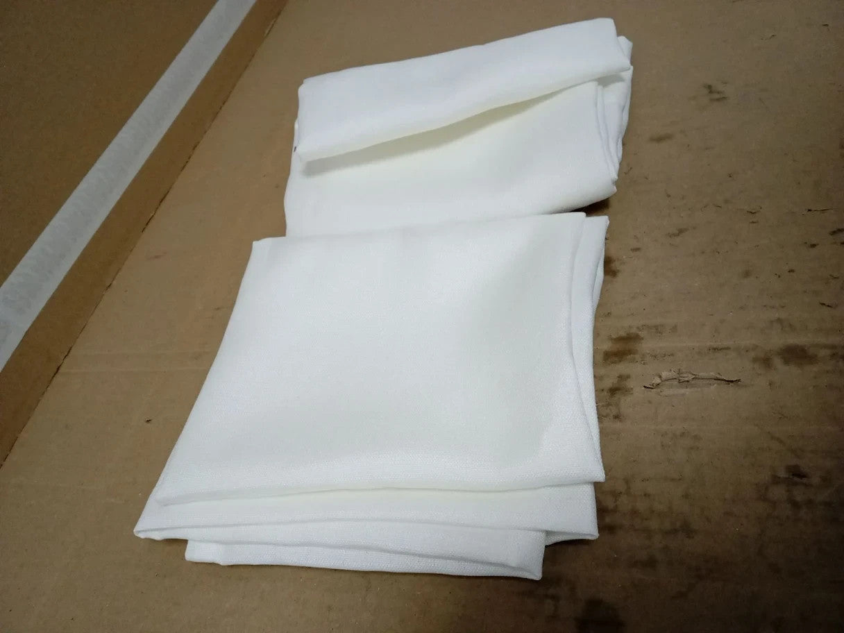 Topick Linen Look White Kitchen Curtains 26x24in Drop Light Filtering New