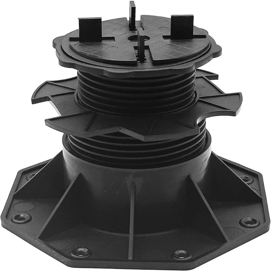 Nicoman Adjustable Tile Paver Support Pedestal Height Adjustable Black 10Pck New