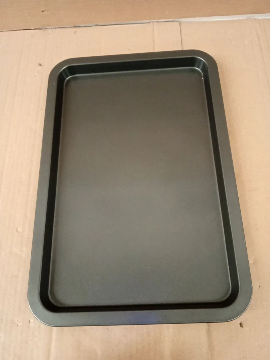 ASelected Non Stick Baking 43x29x1.8cm Premium Quality Oven Teflon Coating Black