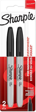 Sharpie Permanent Fine Point Bold Details Black Ink 2 Marker Pens New