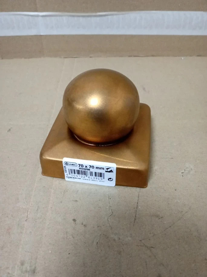 CONNEX HV4298 Post caps 70x70mm With Ball Copper Bronze New