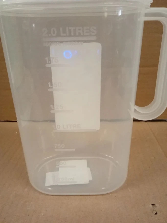 Decor Tellfresh 2L Water Jug Pop Open Lid Airtight Container Graduated New