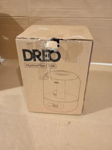 Dreo Humidifier Sensor 26dB Quiet Cool Mist Ultrasonic 3L 7.68x7.68x10.23in New
