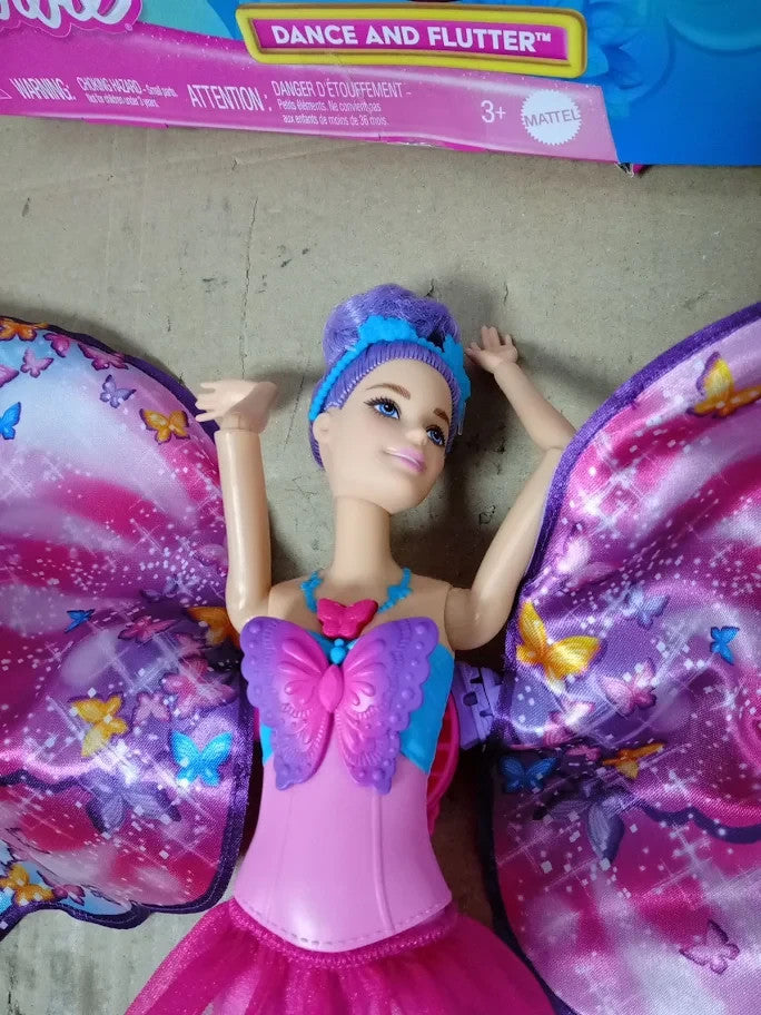 Barbie Dance Flutter Doll 2in1 Transformation Dancer Butterfly Wings 3+ New