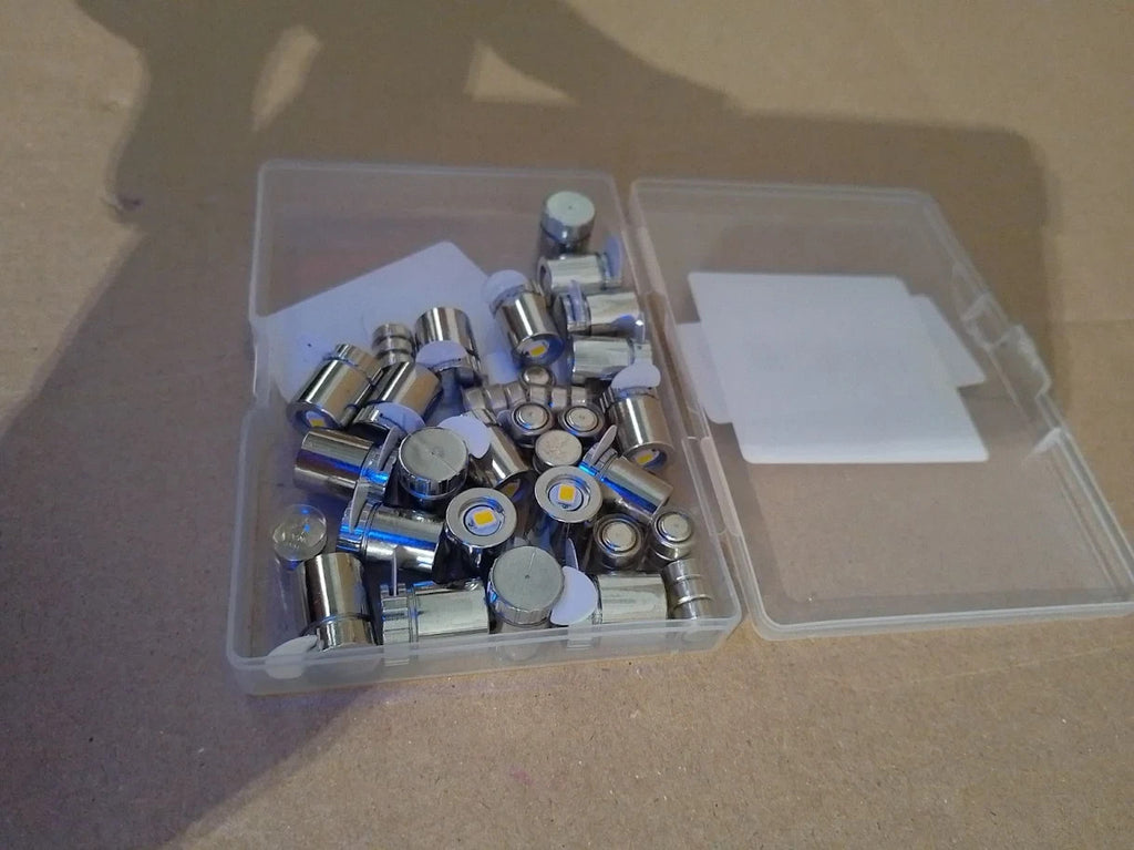 20pcs Miniature Mini Warm White Micro LED Lights Extra Battery New