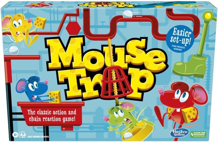 Hasbro Gaming Mouse Trap Board Game Easier Set Up Previous Versions Kids +6 New