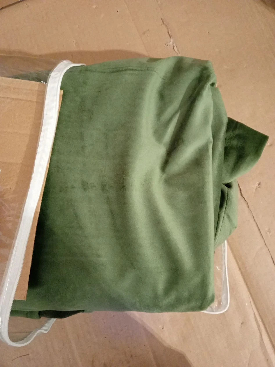 Woaboy Velvet Curtains Living Room 90x90in 2 Panels Olive Green Blackout Thermal
