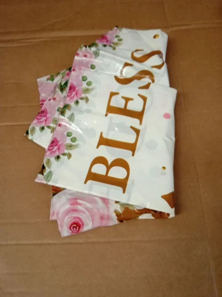 Makarios Baptism First Communion Tablecloth Girls Pink 108x54in New