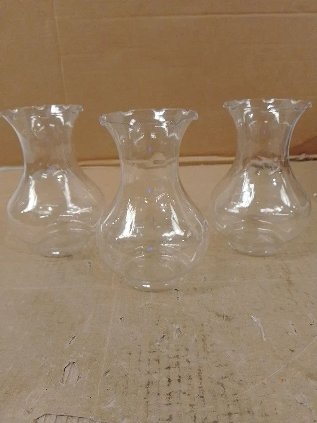 UKCOCO 3 Pack Small Vases Flowers Clear Plastic Hyacinth Tulips Oblong 15cm