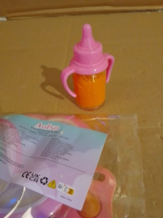 Aolso Baby Doll Feeding Set Magic Milk Bottle Dummy Dinner Plate Accessories New