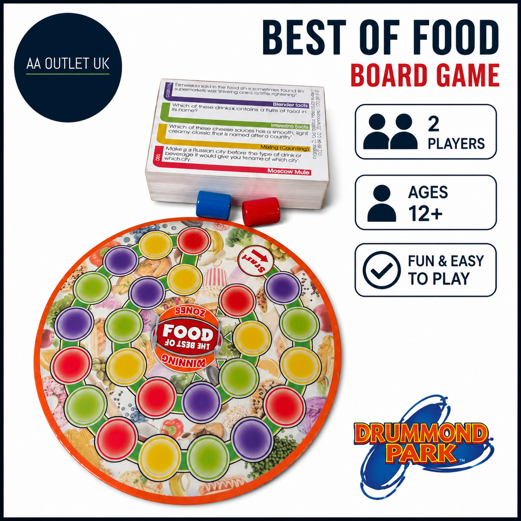 Drumond Park Logo Best Of Food Board Game Memory Puzzle For 2 Players 12+