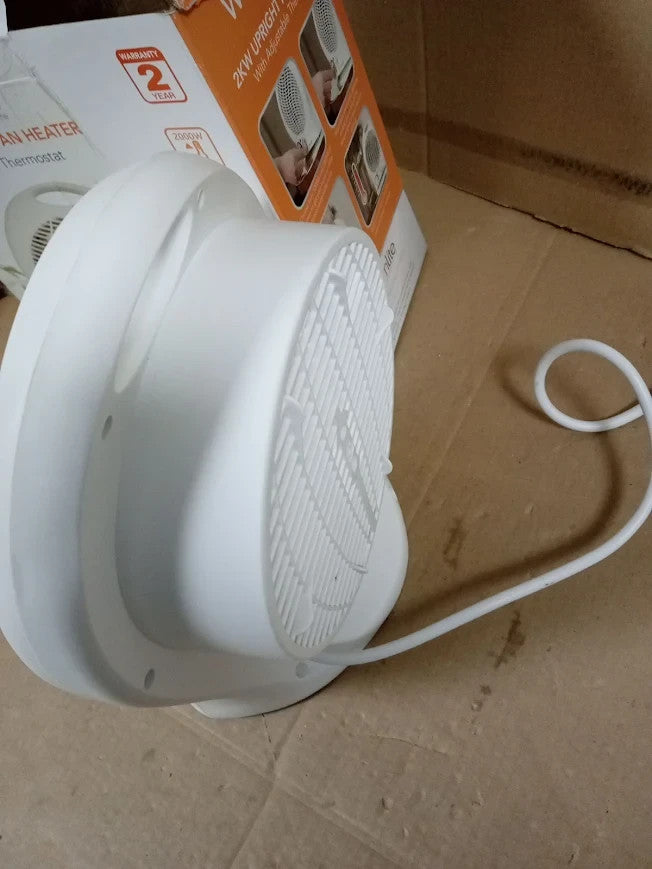 Warmlite Thermo Fan Heater 2 Heat Settings Overheat Protection White New