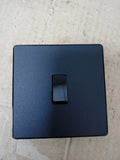 BG Electrical Single Wall Light Switch 2 Way Screwless Front Plate PCDMB12B