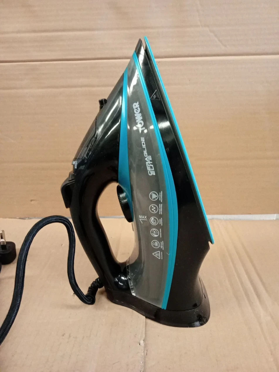 Tower T22013TL Ceramic Steam Iron Fast Heat Up Quick Ironing 180g 3100W Teal