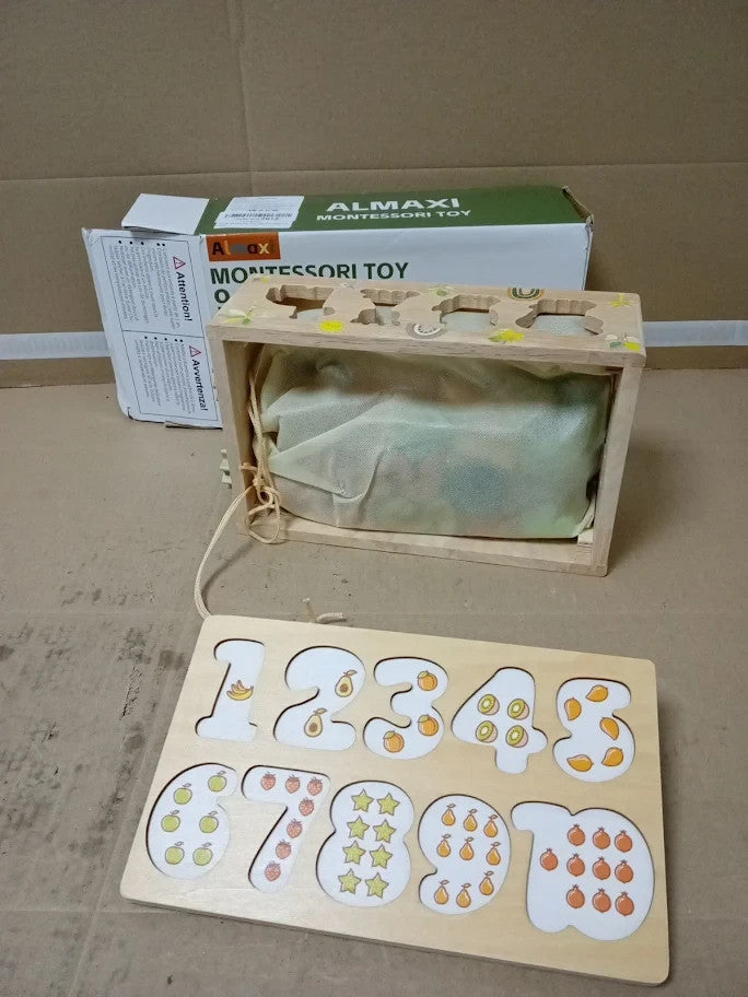 Almaxi Wooden Toys 9In1 Safari Montessori 1st birthday gifts Boys Girls 1+ New