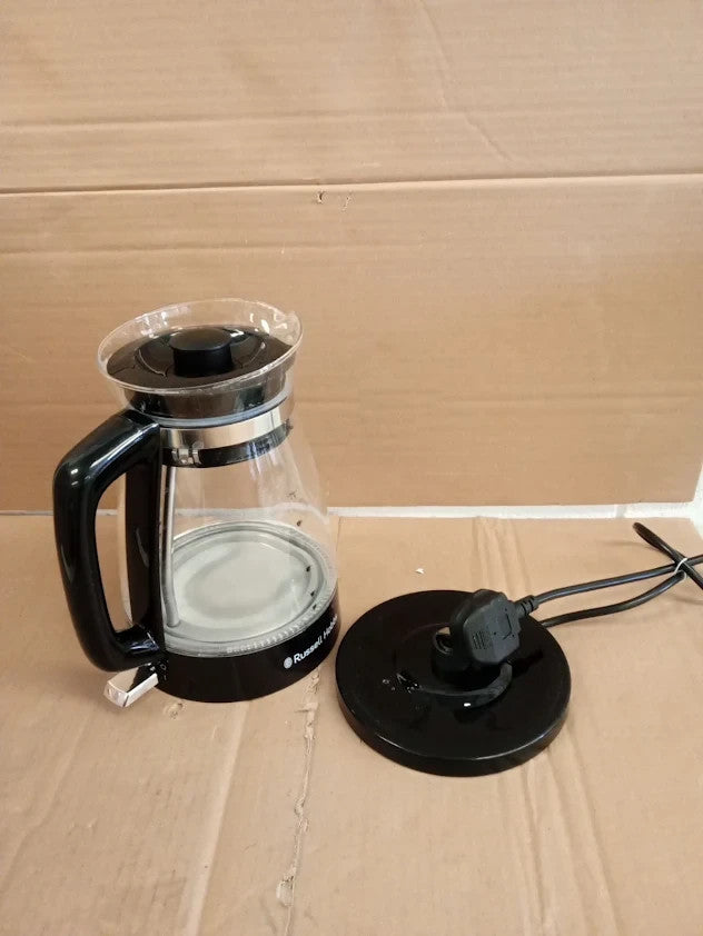 Russell Hobbs Carafe Style 1.7L Cordless Electric Glass Kettle 3kw Black Handle