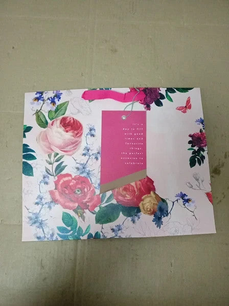 Hallmark Large Gift Bag Elegant Floral Design Birthday Mothers Day New