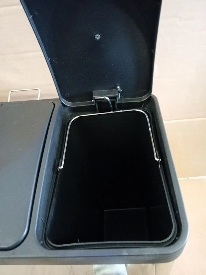 Habitat 45 Litre Triple Compartment Recycling Bin Made From Stainless Steel