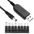 Paicreate USB DC 12V Power Cable 1M 8 DC Connectors Universal Adapter Cord New