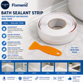 Fixmend Bath Sealant Strip 1 Roll Bath Seal Tape Waterproof Adhesive Caulk 320cm