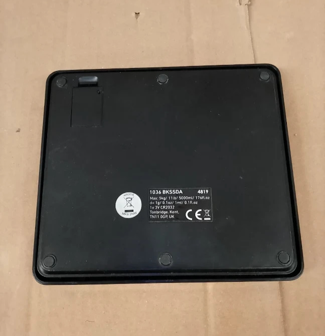 Salter Black Electronic Digital Scale Steel Platform Weight Weighing Scale