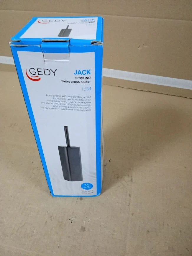 Gedy Jack Brush Stainless Steel Gunmetal Floor 8.3x8.3x38cm