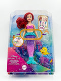 Mattel Disney Princess Ariel Swimming Mermaid Doll Color Change Hair Tail New