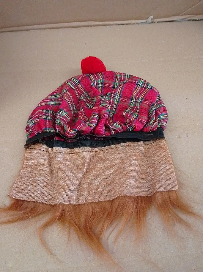 Red Tartan Scots Hat Ginger Hair Classic Parties Scottish Pride Halloween New