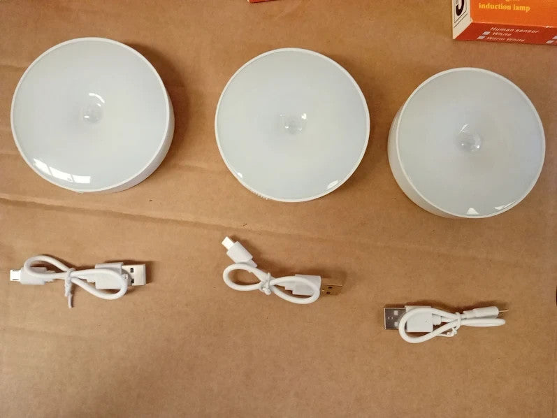 Motion Sensor Stair Wall Lights Indoor Rechargeable Wireless LED 6000K