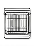Black Metal Dish Drainer Rack Kitchen Plate Drying Rack Cutlery Holder New