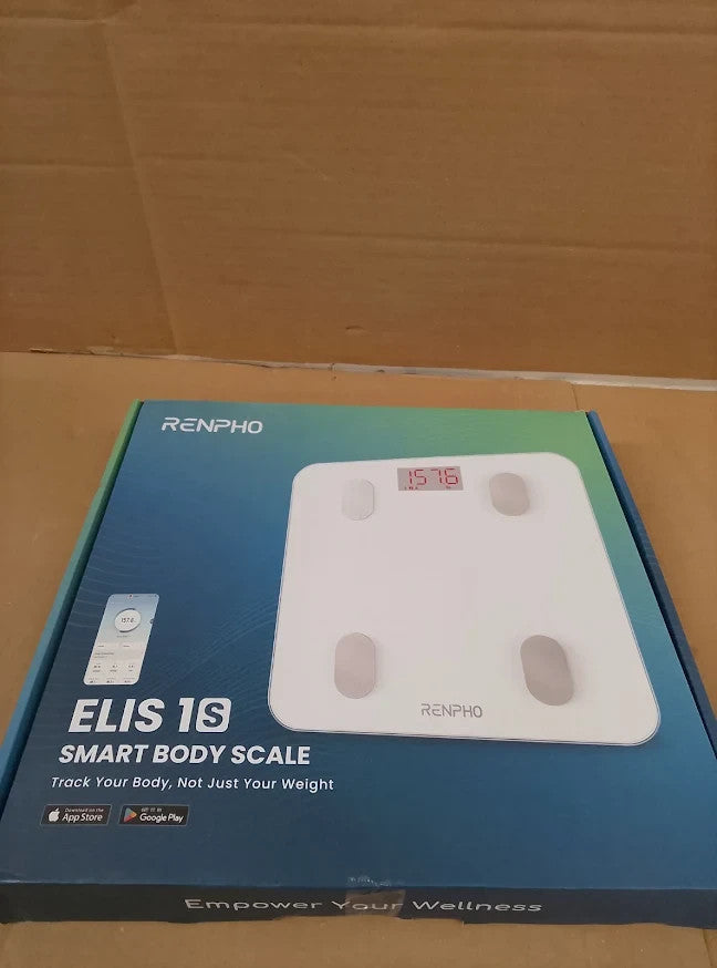Renpho White Smart Digital Bathroom Scales Bluetooth BMI Weight Monitor New