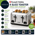 Russell Hobbs 4 Slice Toaster With Perfect Toast Technology Improved Evenness