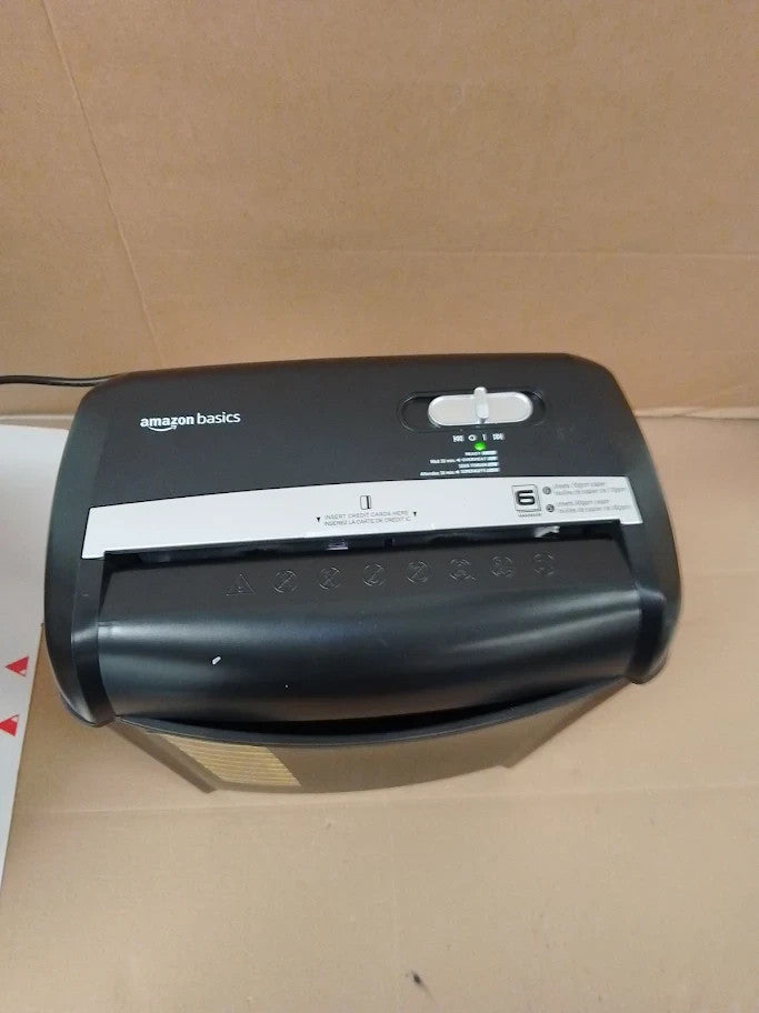 Amazon Basics 5 To 6 Sheet Cross Cut Paper Credit Card Shredder 14.3L Black
