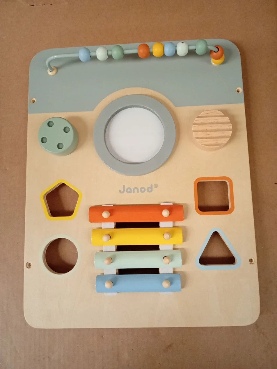 Janod Sweet Cocoon Multi Activity Cart Wooden Push In Walking Trolley Age 1+ New
