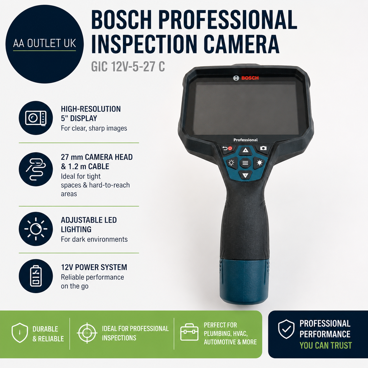 Bosch Professional Inspection Camera GIC 12V527 C  Shooting Modes Picture