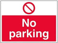 V Safety No Parking Sign 400x300mm Self Adhesive Vinyl 52042BF-S Landscape New