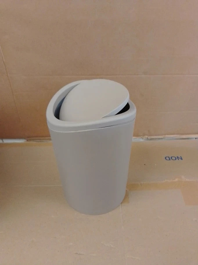 Tatay Bathroom Bin Swing Lid Compact Modern Design Durable Taupe 19x19x28cm New
