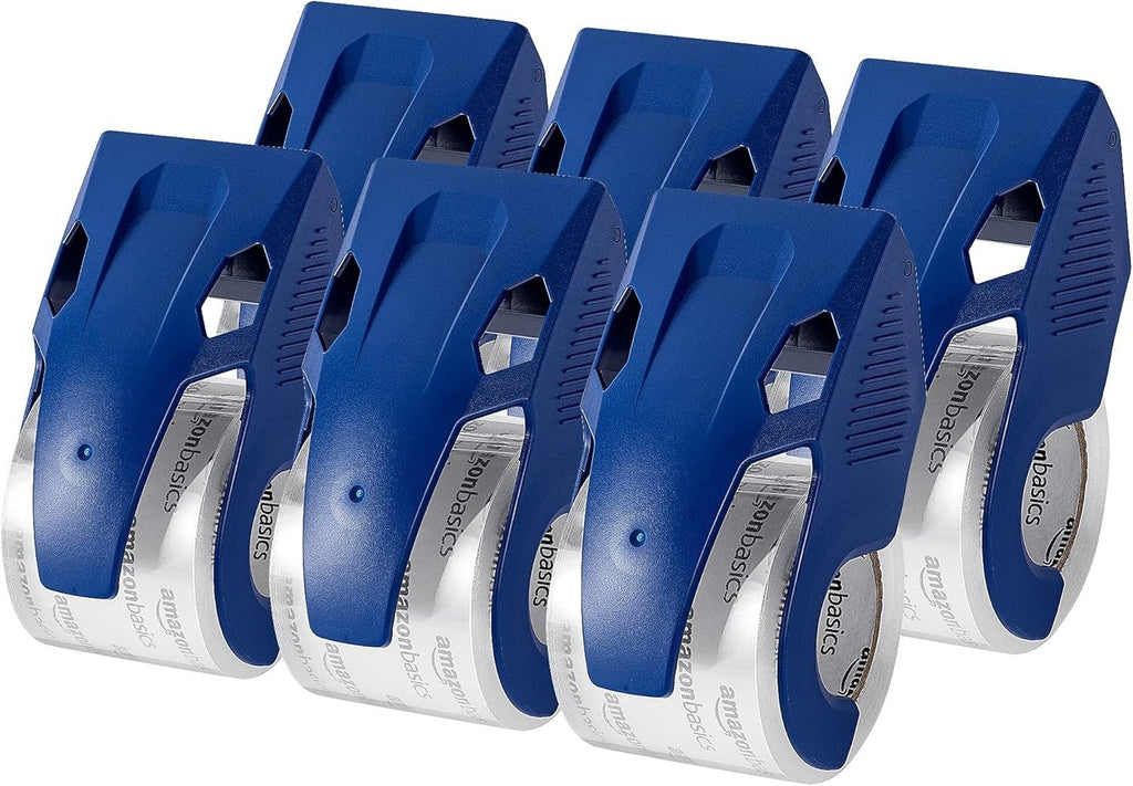 Amazon Basics Heavy Duty Packaging Tape Dispenser Sealing Boxes 6 Pack New