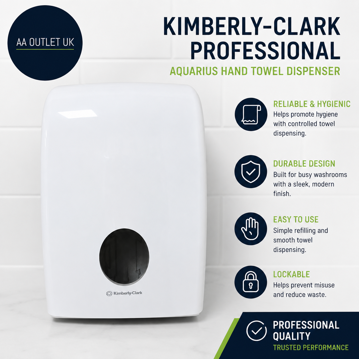 Kimberly Clark Professional Aquarius Hand Towel Dispenser White New