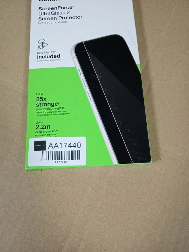 Belkin ScreenForce UltraGlass 2 iPhone 17 Pro Screen Tempered Glass New