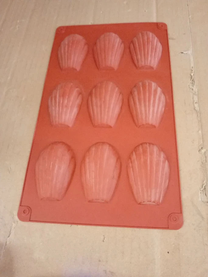 3pcs Madeleines Baking Tray Silicone Moulds Tins For Baking 29x17x2cm Brown